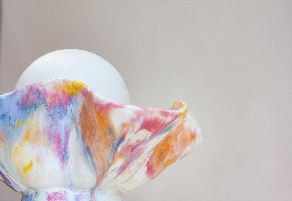 Ceramic Table Lamp - Daisy-Lighting-Rhiannon Gill-Greenhouse Interiors Pty Ltd