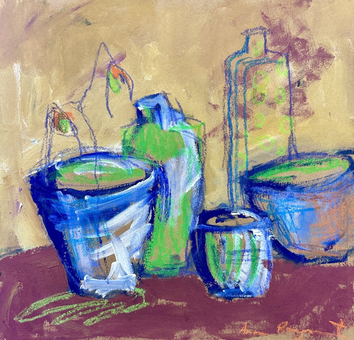 Pots 'N Things - Original Art-Original Art-Ann Rayment-Greenhouse Interiors Pty Ltd