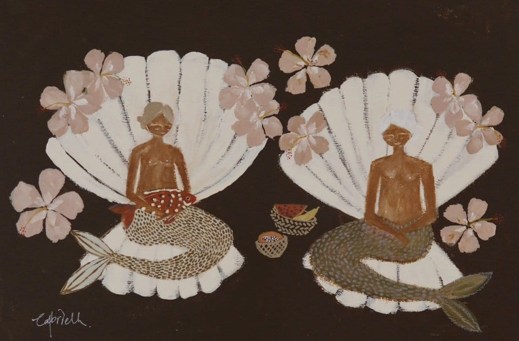 Mermaids Side By Side - Original Art