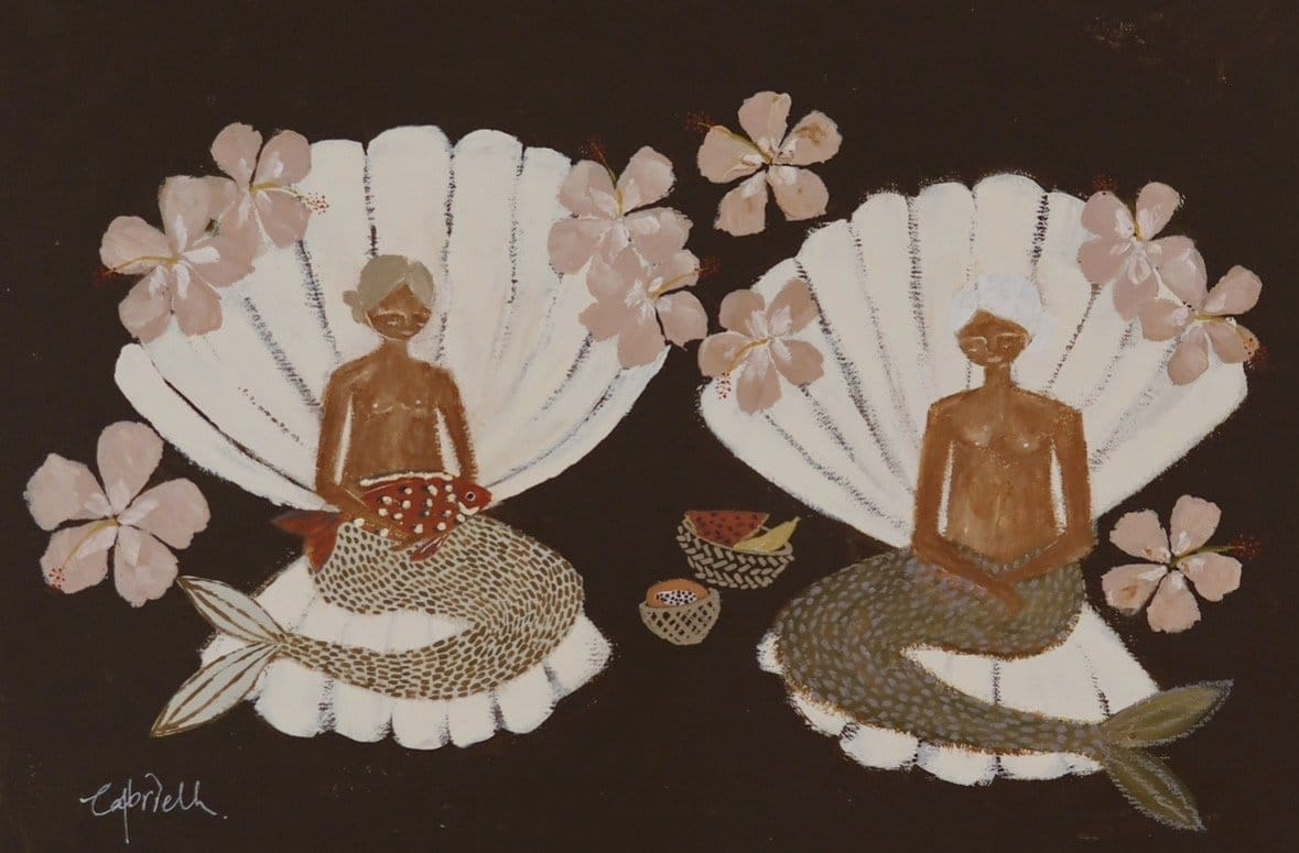Mermaids Side By Side - Original Art