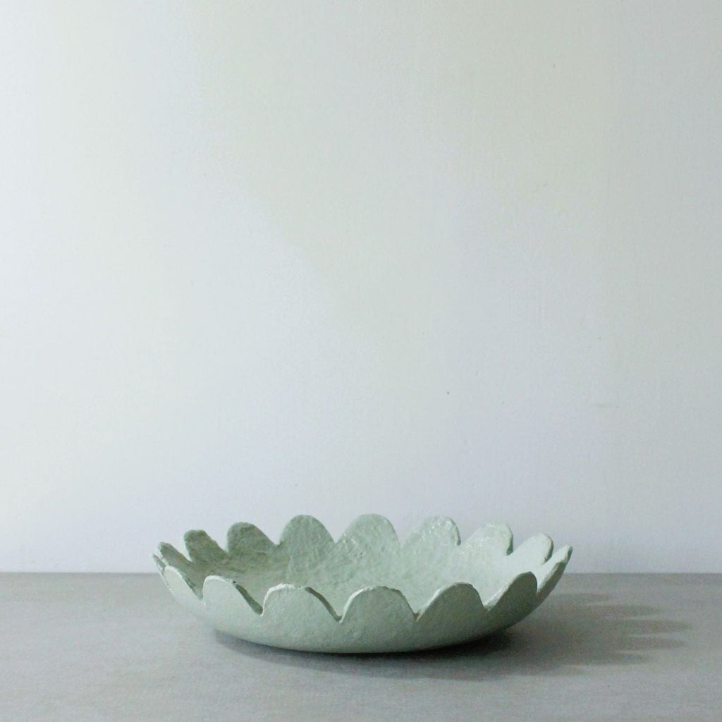 Scalloped Dish Large - Sage Green