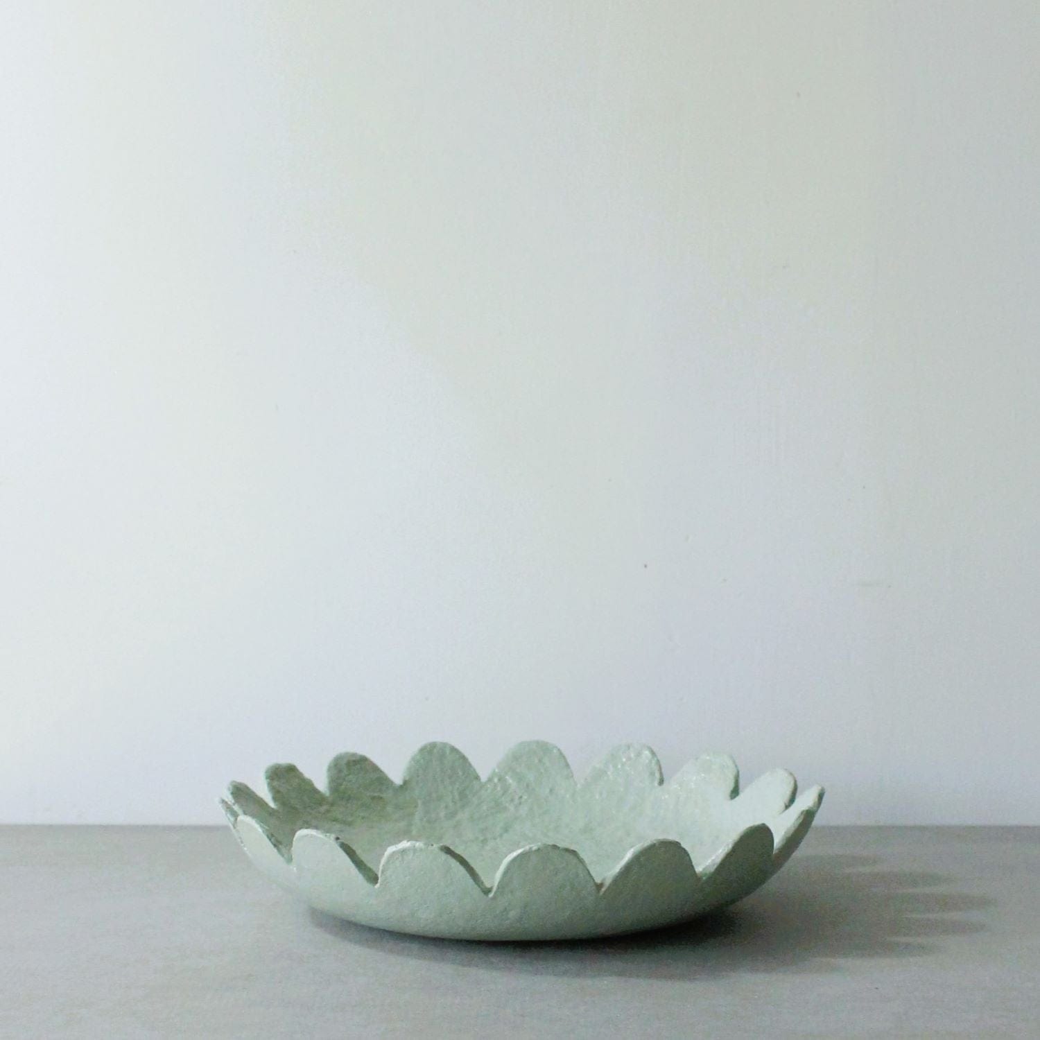 Scalloped Dish Large - Sage Green