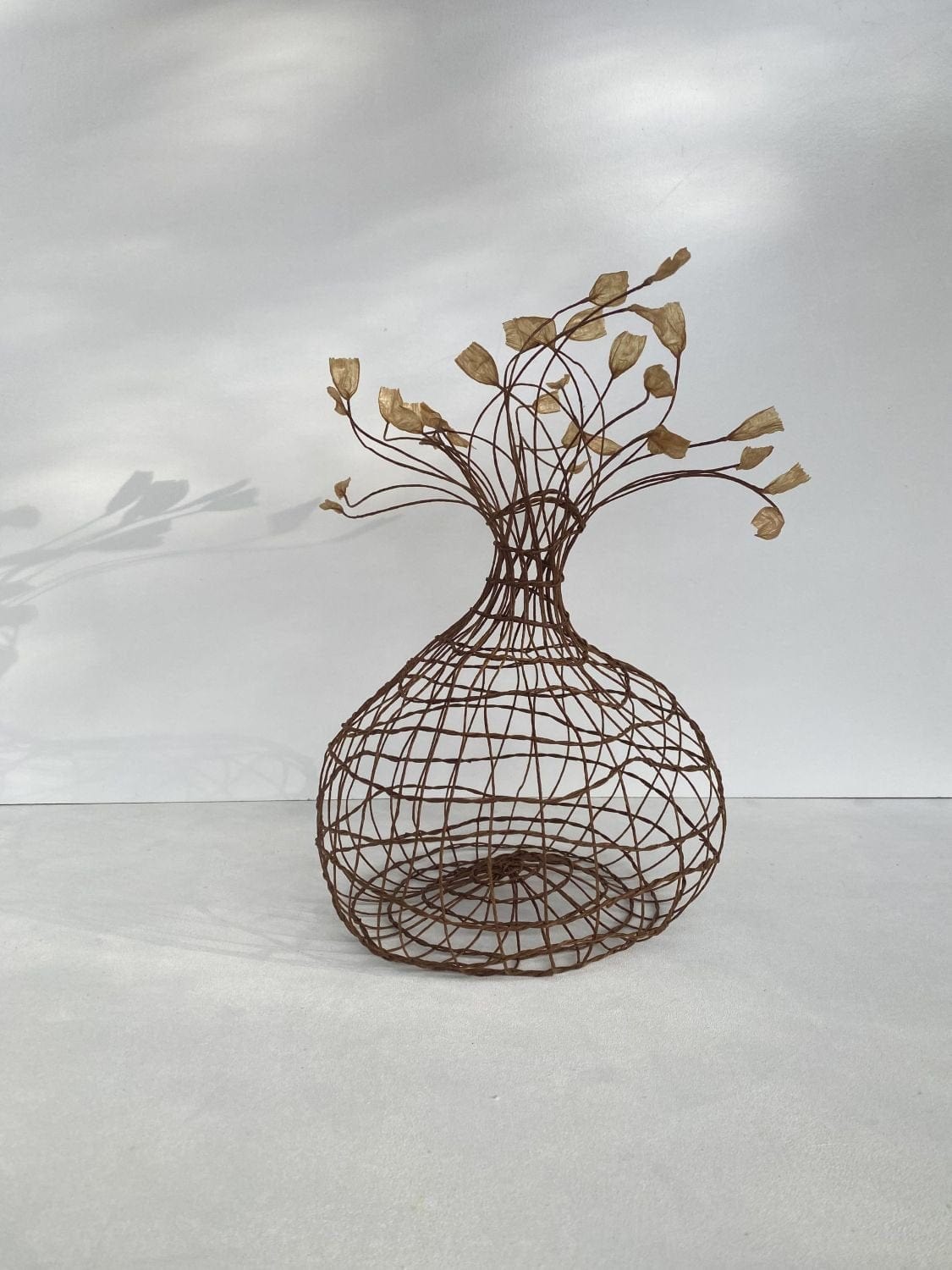 Woven Vase In Natural Brown