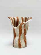 Skinny Crush Vase 'Copper White Stripe'