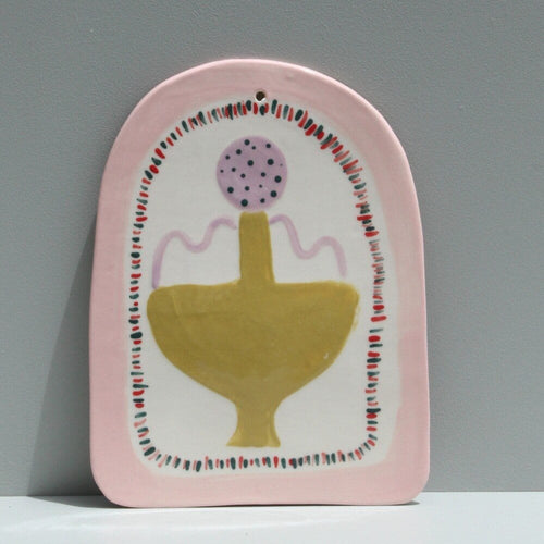 Art Tile - Tiny Dancer In Olive Green And Lilac