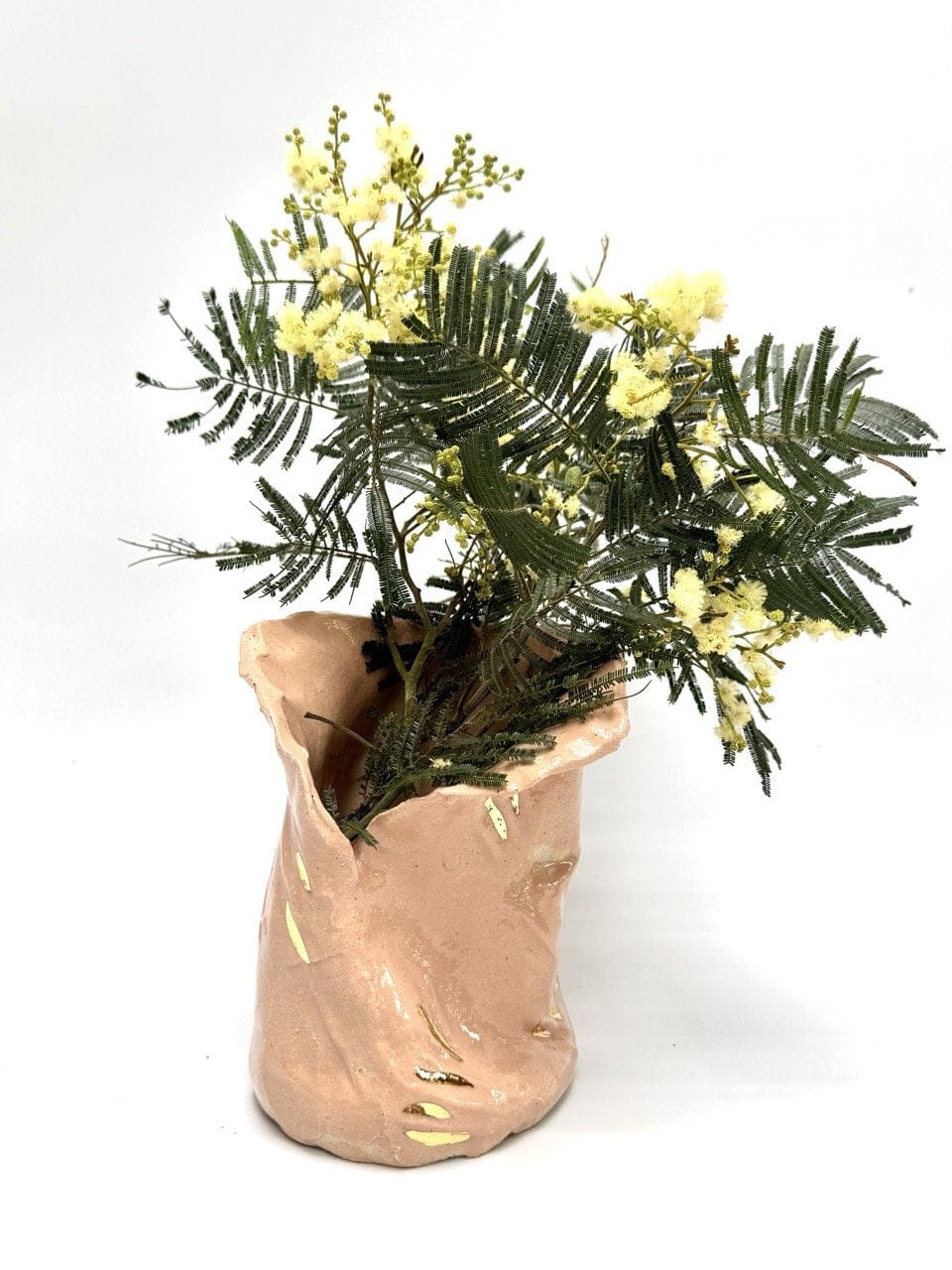 Skinny Crush Vase 'Gold Blush'