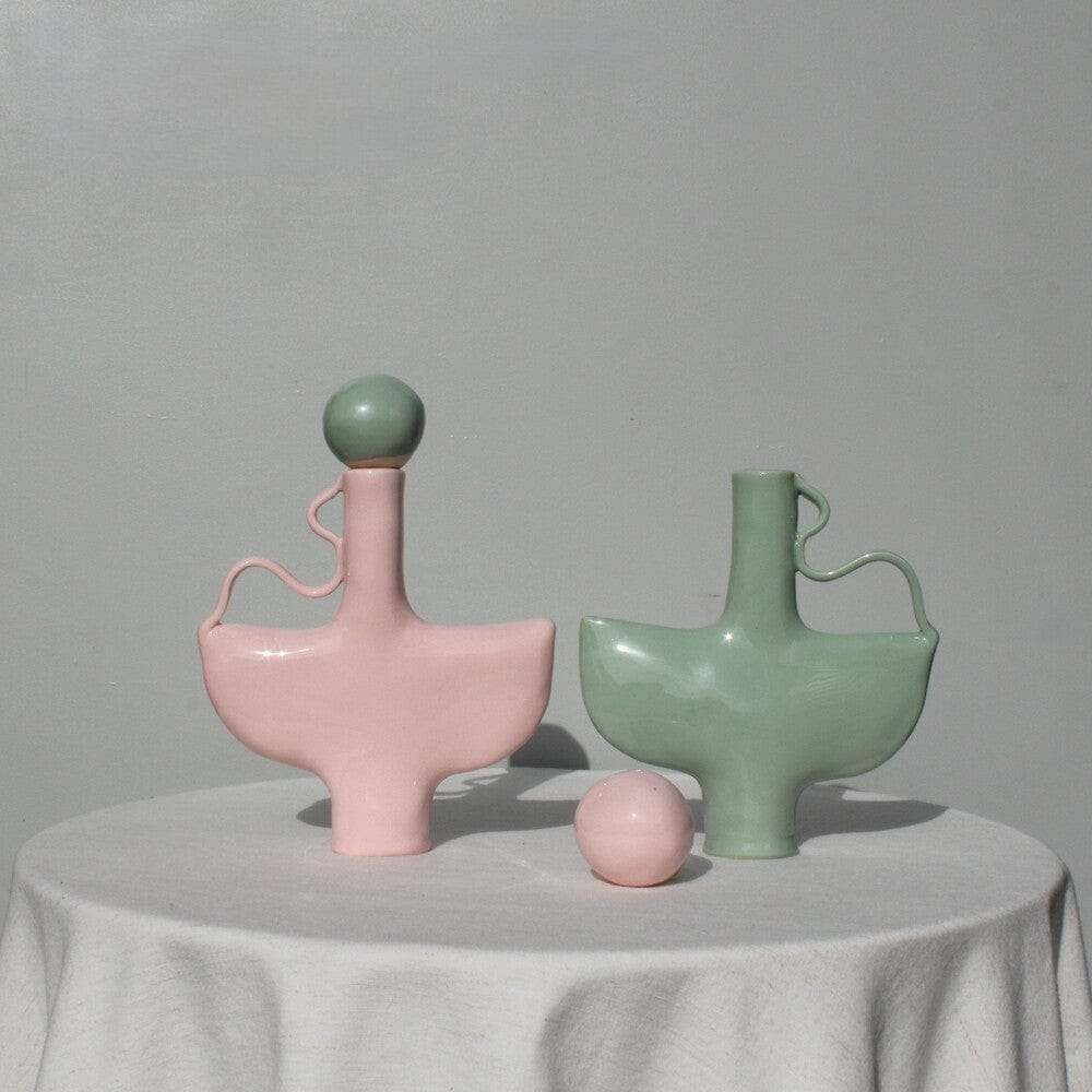 Tiny Dancer In Green With A Pink Stopper