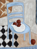 Blue Chair, Red Apples - Original Art