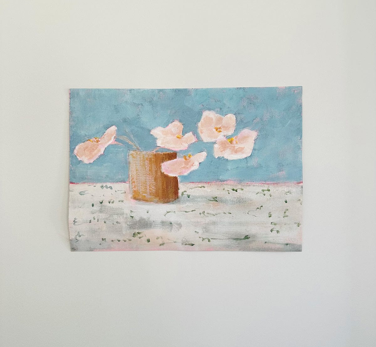 Pink Flowers Ii -  Original Painting
