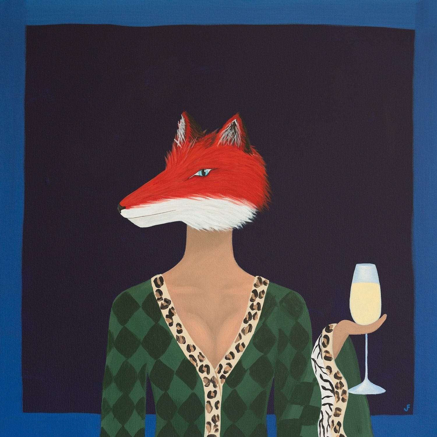 Nocturne Fox - Original Artwork-Original Art-Jasmine Forcadilla-Greenhouse Interiors Pty Ltd