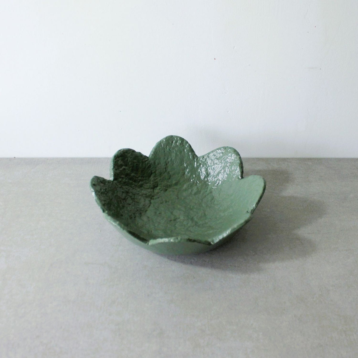 Scalloped Dish Small - Forest Green