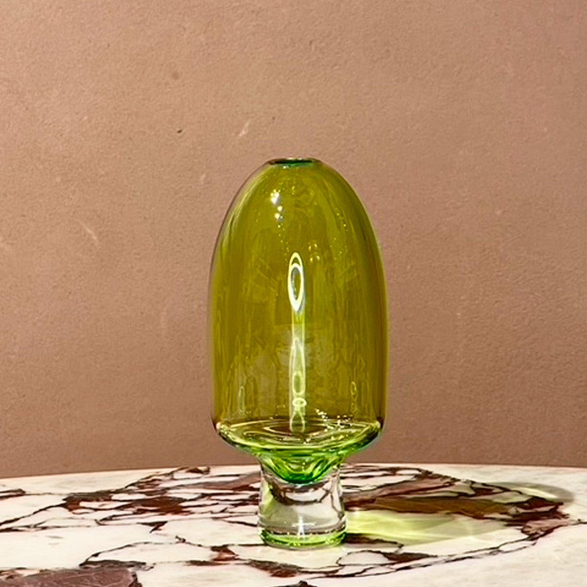 Yumemiru Glass Vessel Tall - Green