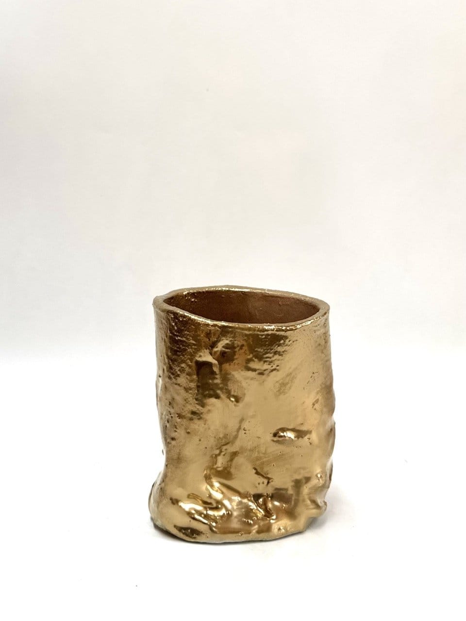 Short Crush Vase 'Gold'