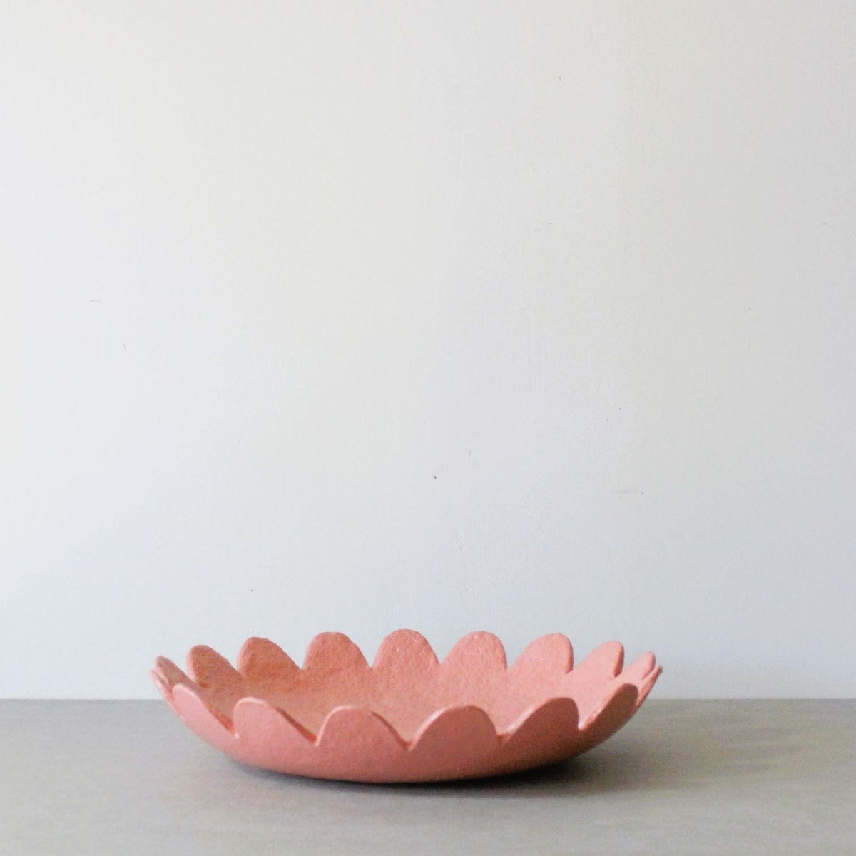 Scalloped Dish Large - Sunset Peach