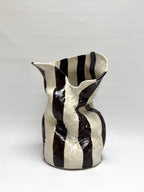 Tall Crush Vase 'Chocolate Stripe'