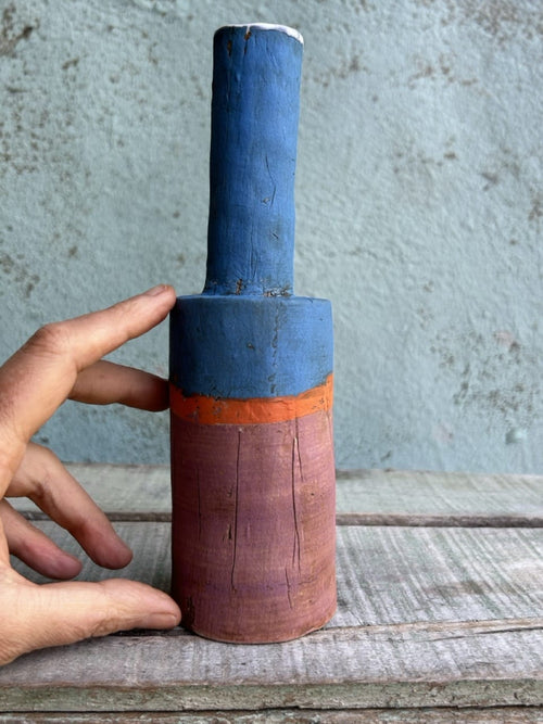 Flotsam Bottle Denim Plum-Ceramics-Sarah Murray-Greenhouse Interiors