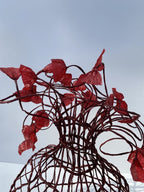 Woven Vase In Red