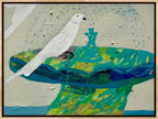 Dove Taking A Bath - Original Art