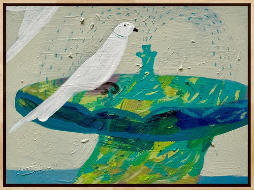 Dove Taking A Bath - Original Art