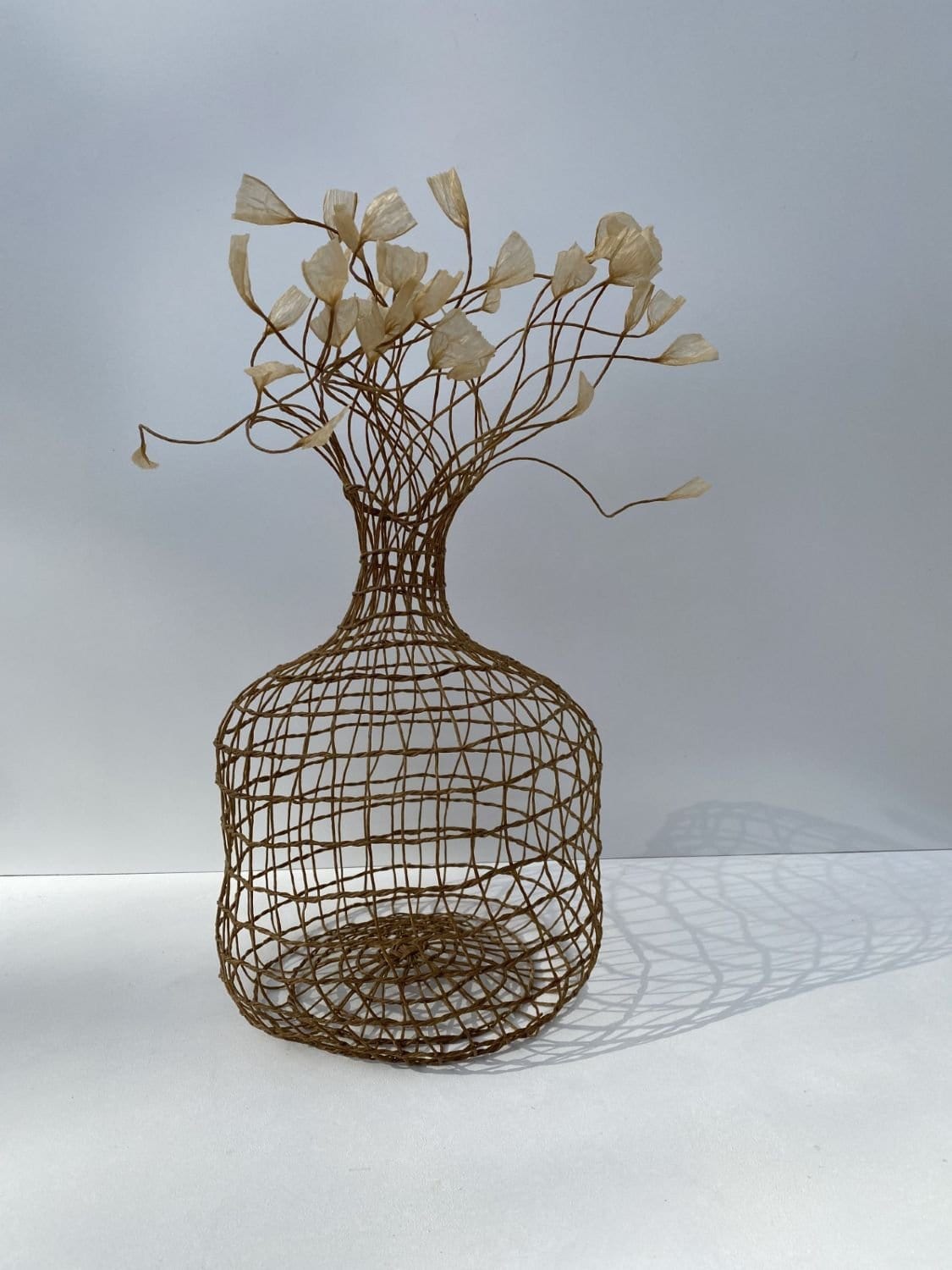 Woven Vase In Natural Brown