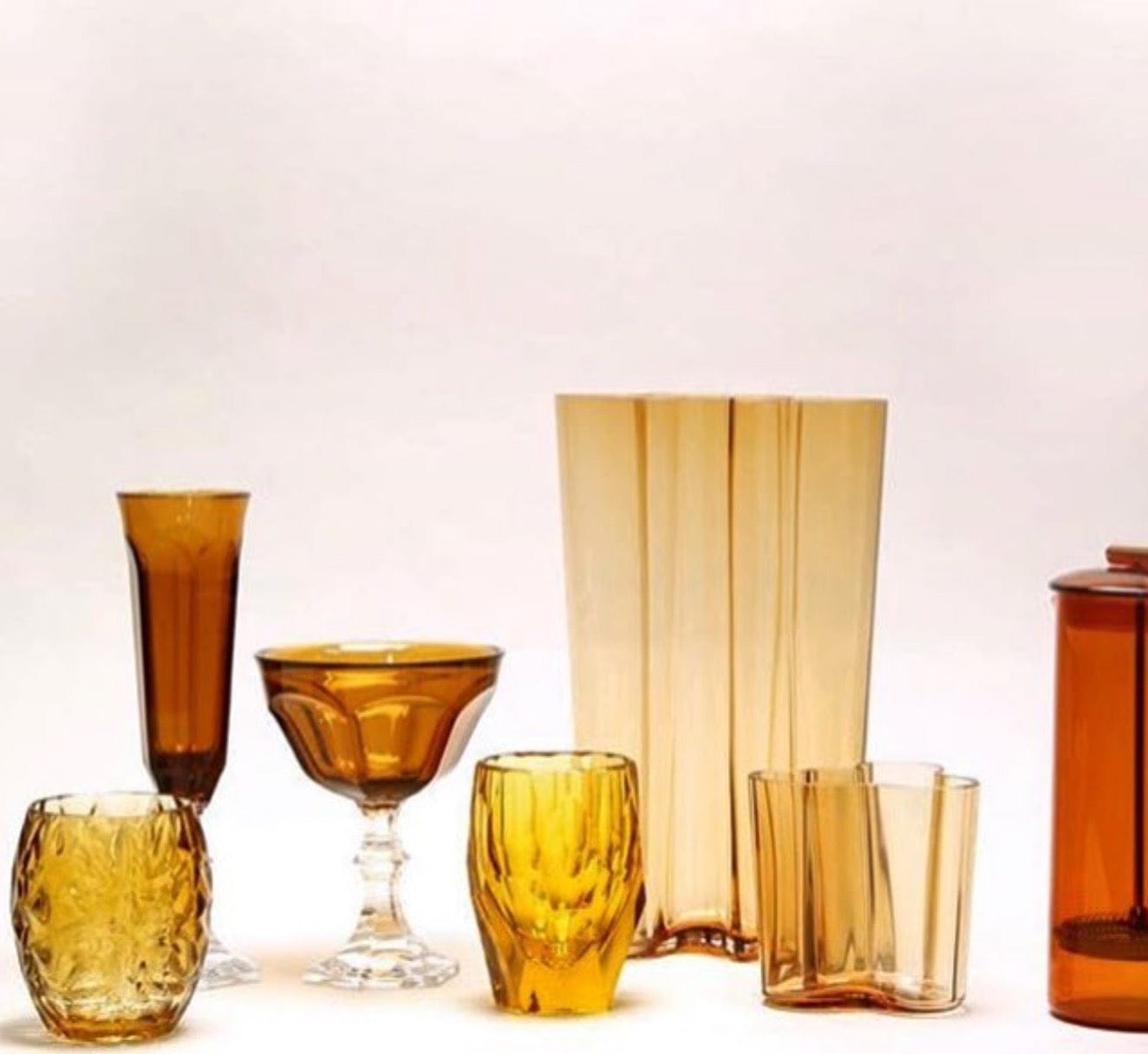 Mario Luca Giusti Dolce Vita Set of 2 Champagne Flute - Amber