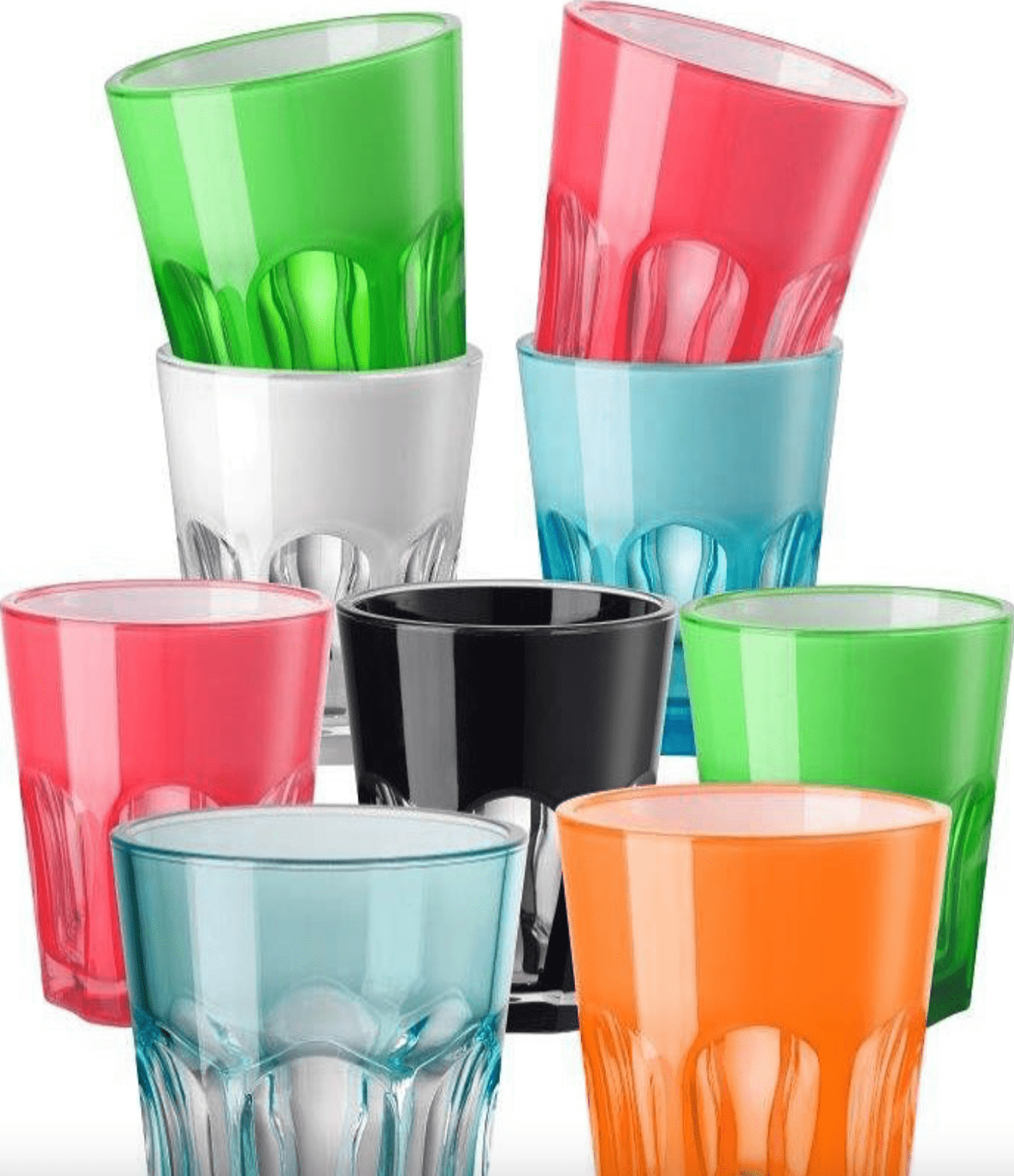 Mario Luca Giusti Set of 2 Double Face Acrylic Tumbler - Fluro Fuxia