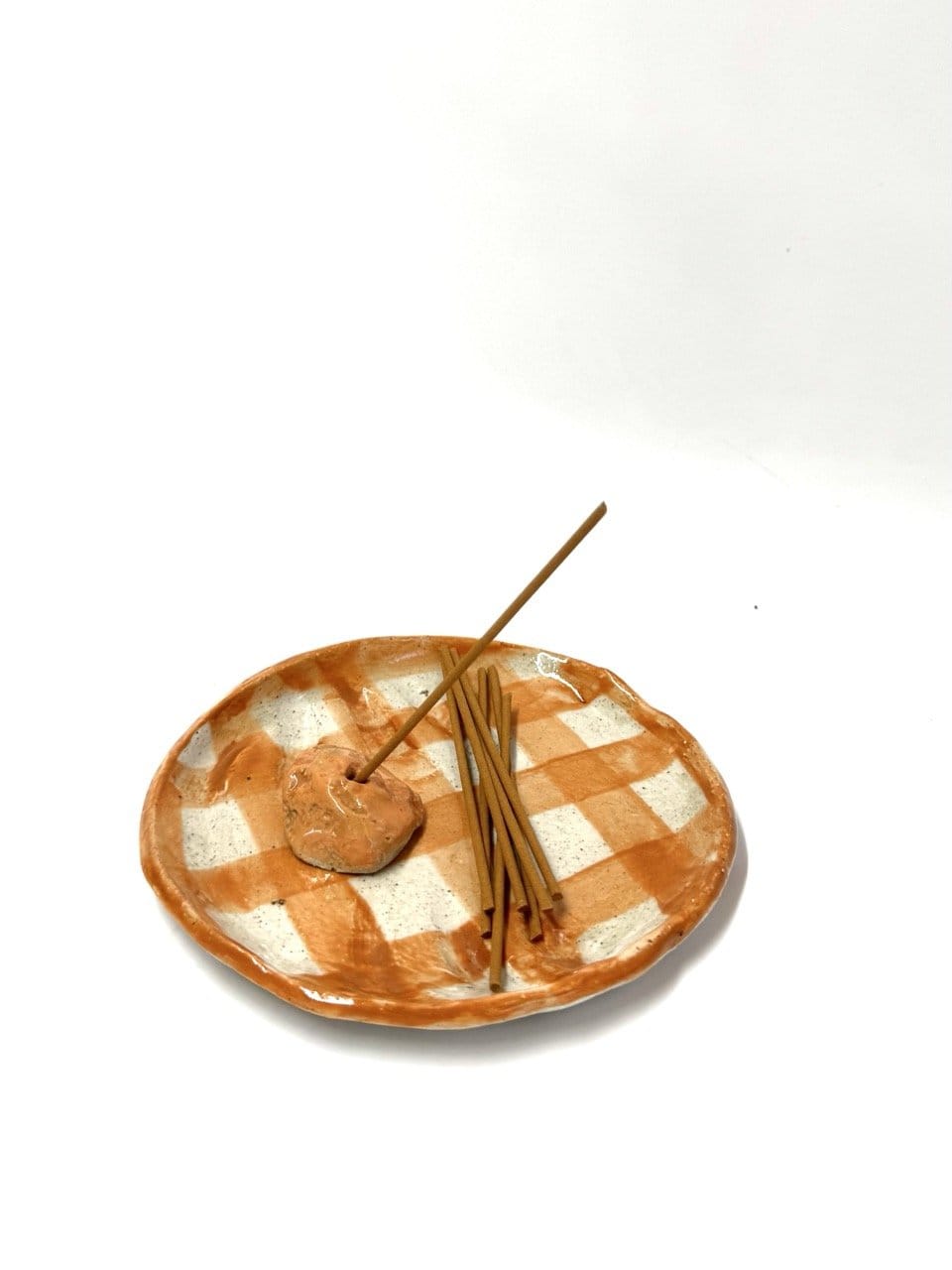 Dish + Incense Rock 'Copper Check'