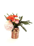 Short Crush Sculptural Vase ' Nude Caramel Gold'-Ceramics-Lauren Barton-Greenhouse Interiors Pty Ltd