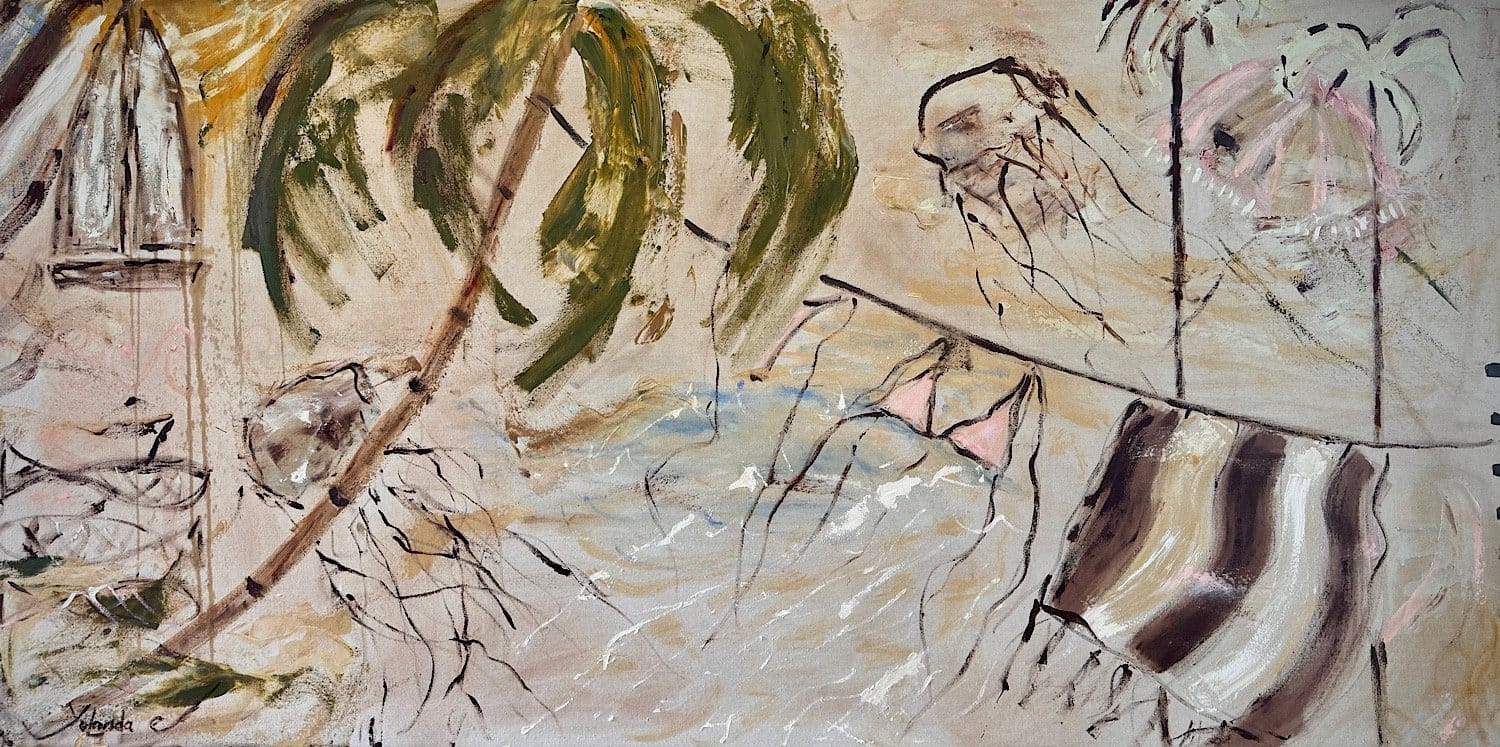 Sun-Washed And Half Listening - Original Art