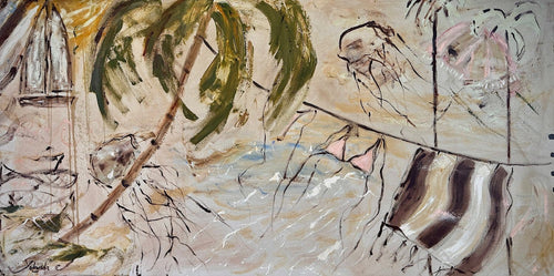 Sun-Washed And Half Listening - Original Art