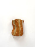 Short Crush Wall Vase 'Copper Stripe'