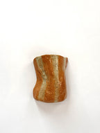 Short Crush Wall Vase 'Copper Stripe'