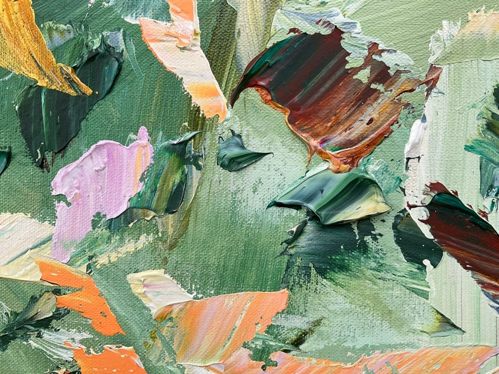 Green Silks - Original Artwork-Original Art-Katie Wyatt-Greenhouse Interiors Pty Ltd