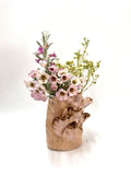 Short Sculptural Vase 'Blush Brown'