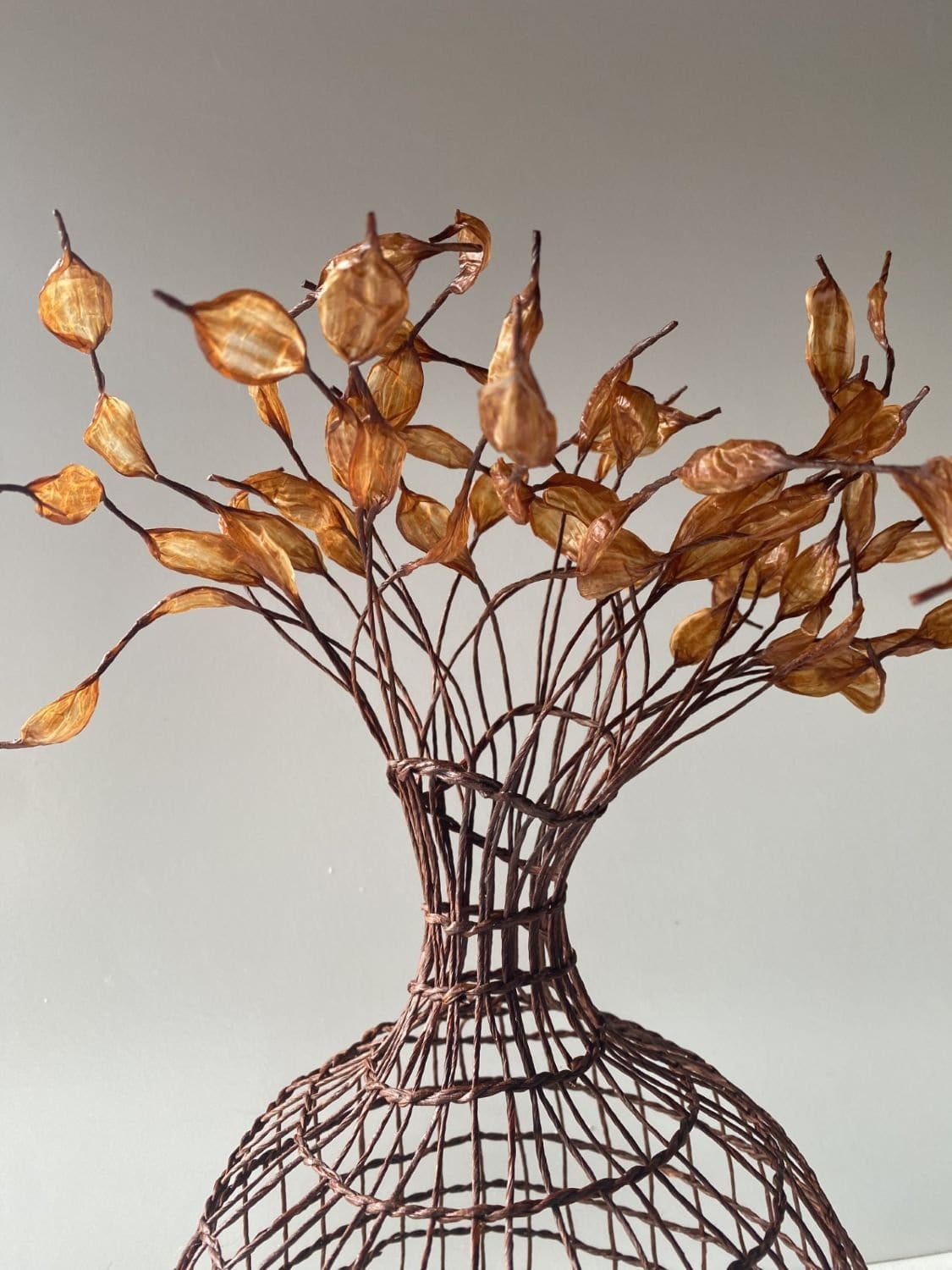 Woven Vase In Copper