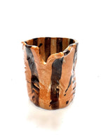 Short Crush Vase 'Copper / Choc'