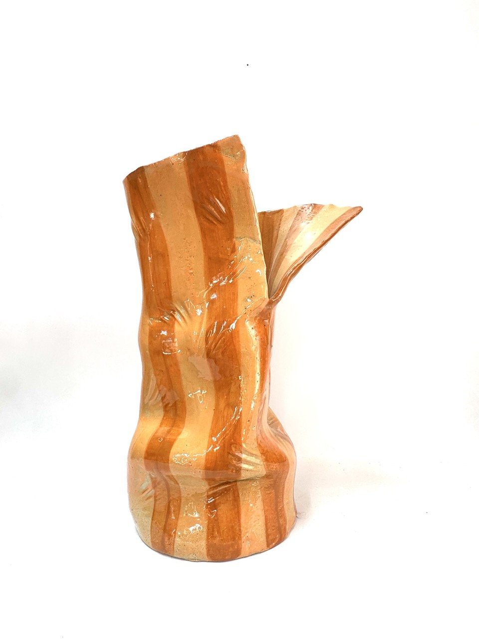 Tall Crush Vase 'Coral Copper'