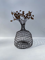 Woven Vase In Dark Brown