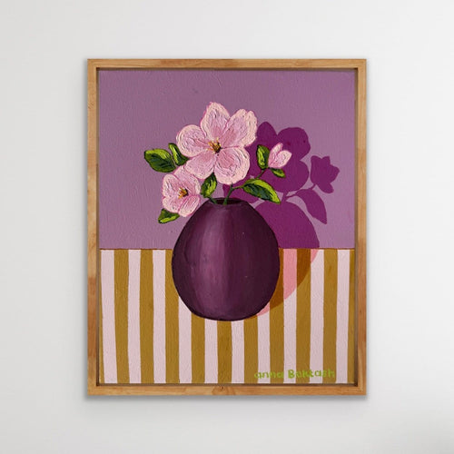 Hibiscus With Stripes - Original Art