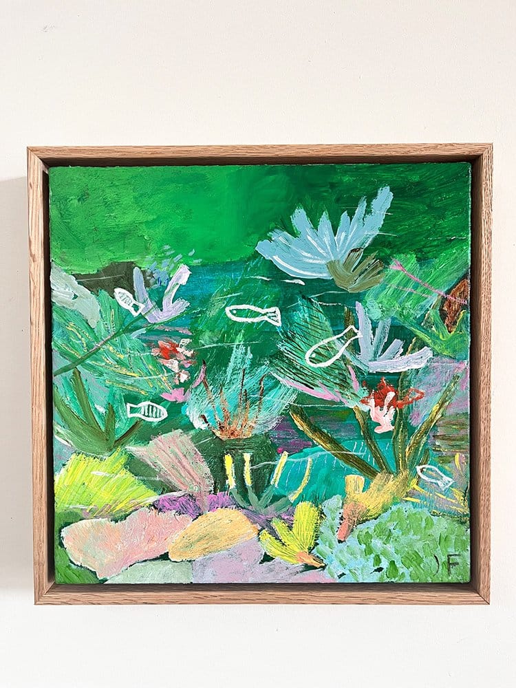 Green Coral - Original Painting-Original Art-Janey Forbes-Greenhouse Interiors Pty Ltd