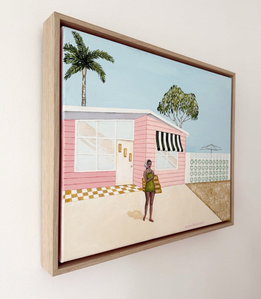 Girl With A Lilo 2 - Original Art-Original Art-Anna Bektash-Greenhouse Interiors Pty Ltd