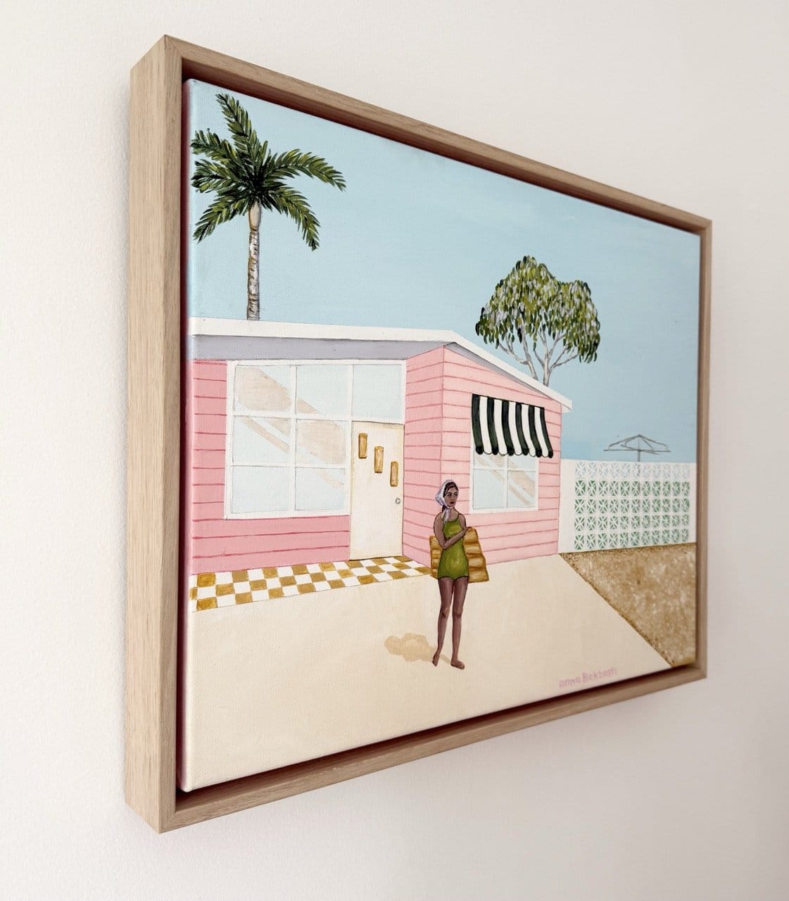 Girl With A Lilo 2 - Original Art-Original Art-Anna Bektash-Greenhouse Interiors Pty Ltd