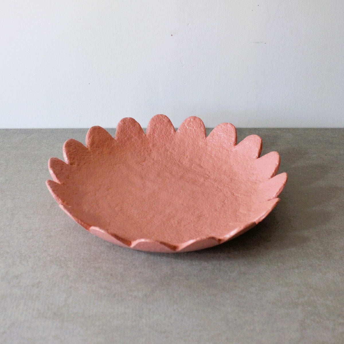 Scalloped Dish Large - Sunset Peach