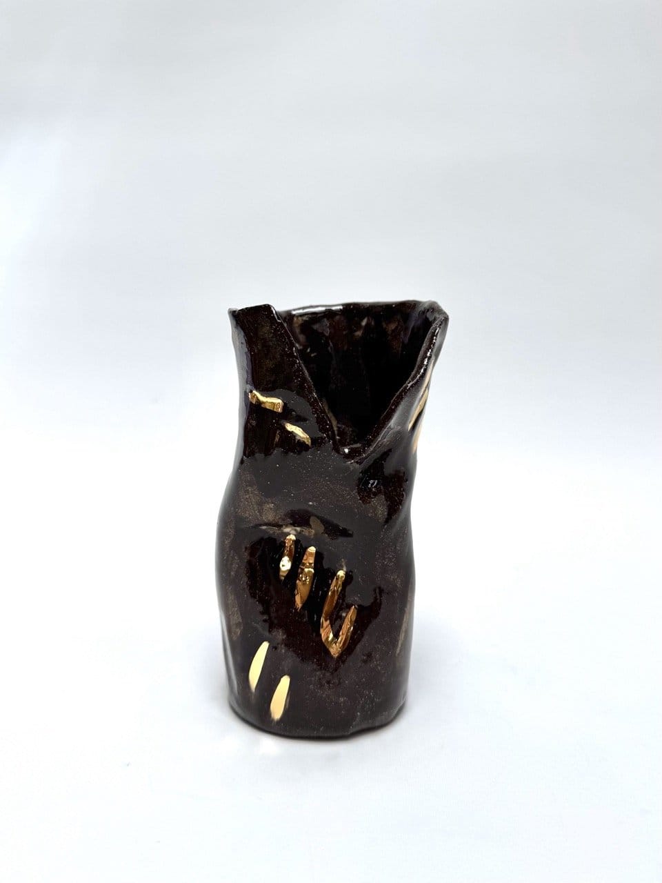 Mini Crush Vase 'Chocolate Gold'