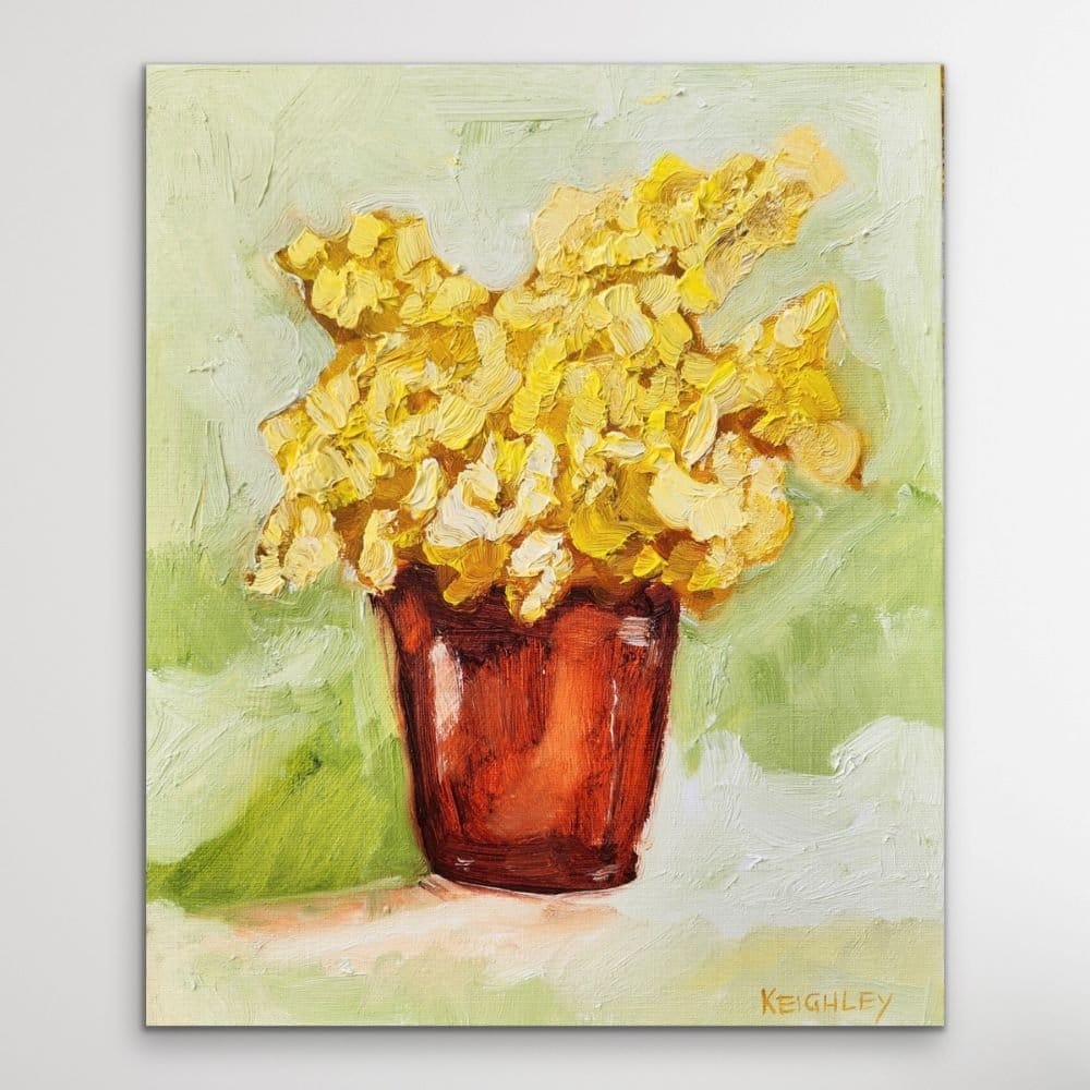 Wattle In Vintage Glass - Original Art
