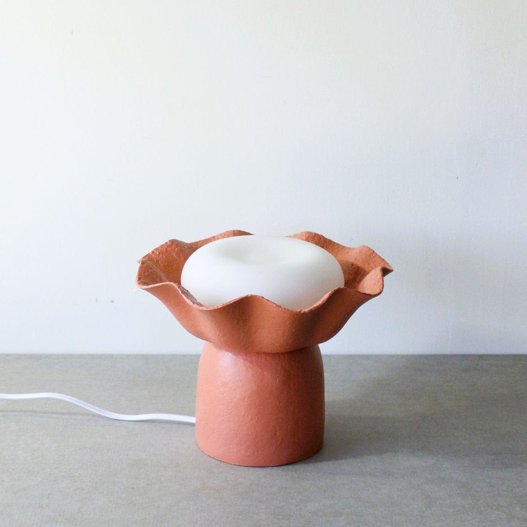 Ripple Table Lamp - Terracotta Peach-Lighting-Ode to Elma-Greenhouse Interiors Pty Ltd