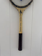 Vintage Tennis Racquet Wall Art - Royal Blue Heart