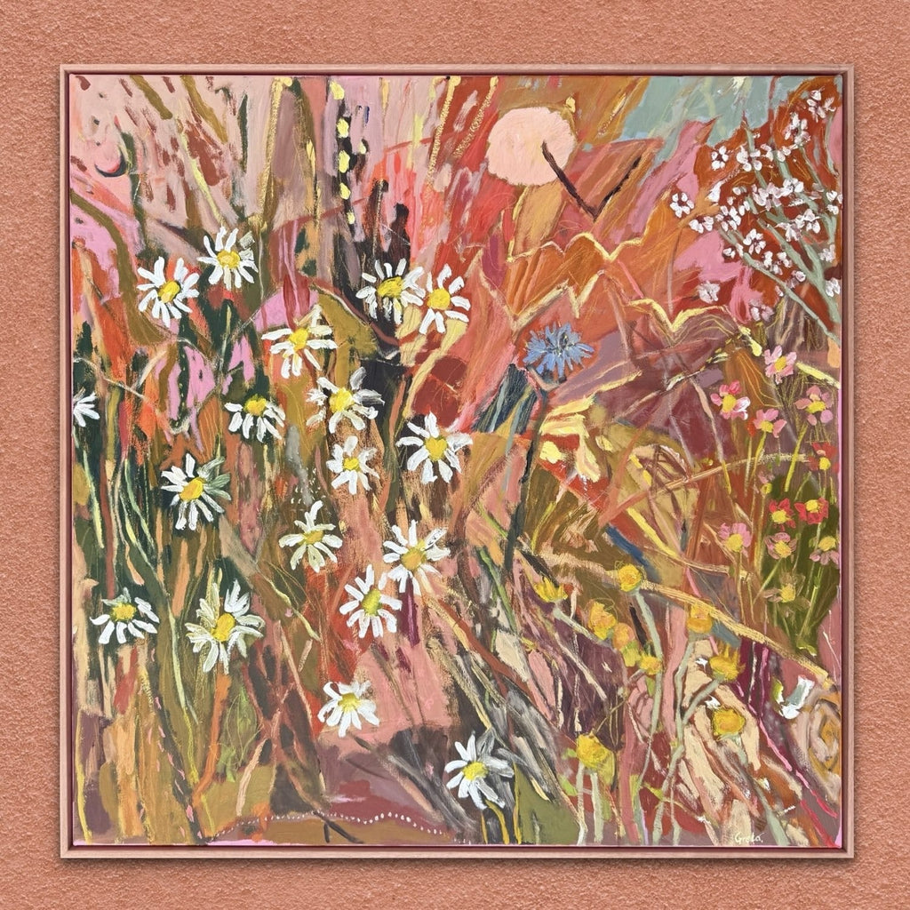 Red Dirt & Wildflowers  - Original Artwork-Original Art-Greta Hounslow-Greenhouse Interiors