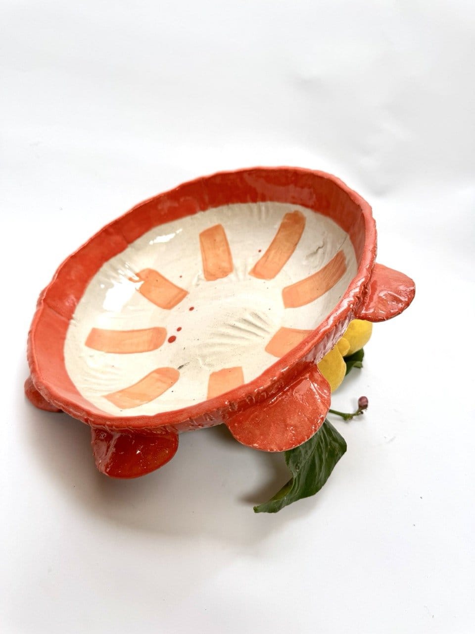 Salad Bowl - 'Vermillion'-Ceramics-Lauren Barton-Greenhouse Interiors Pty Ltd