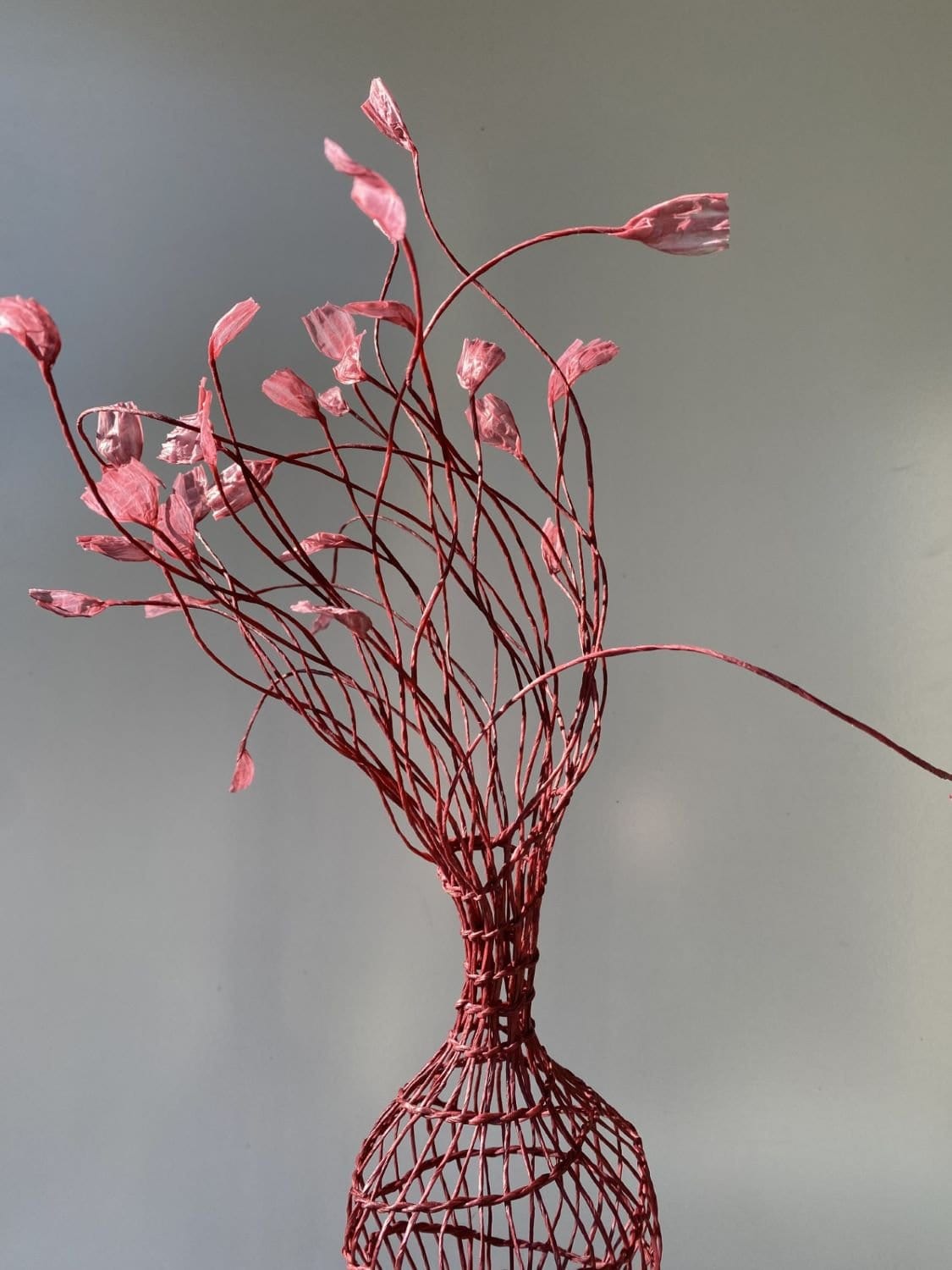 Woven Vase In Pink